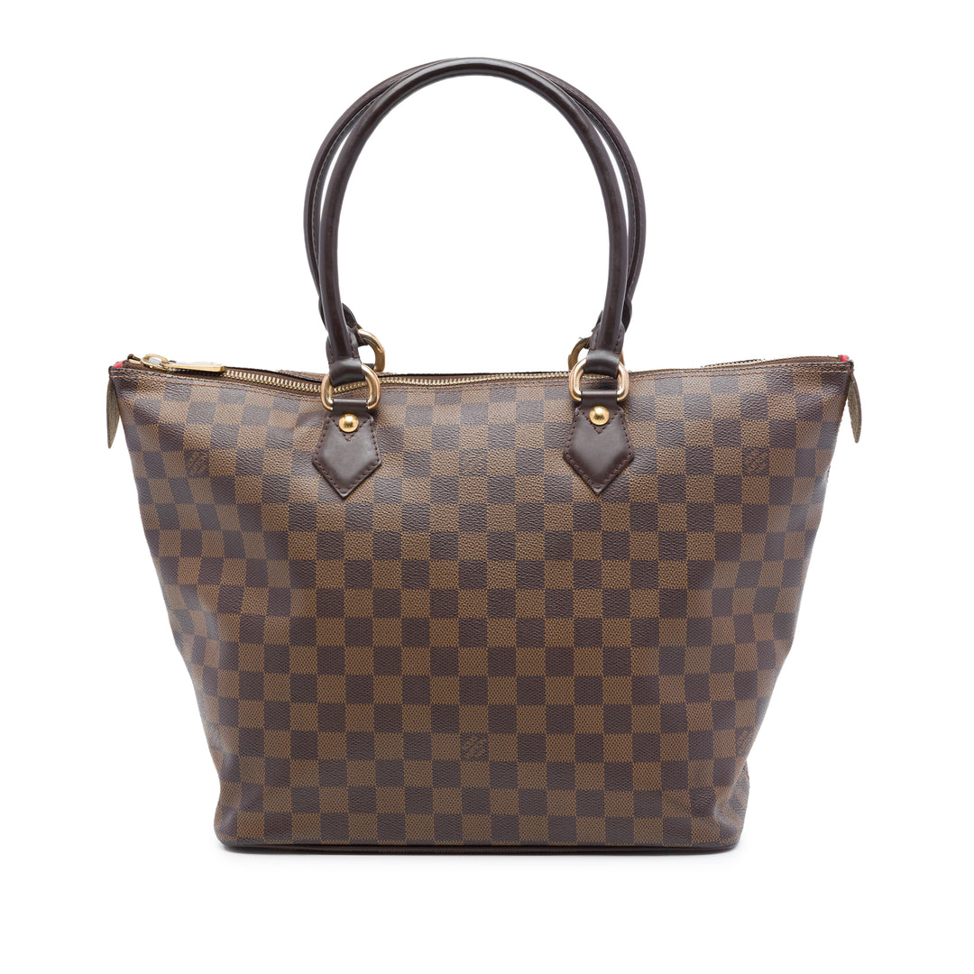 Louis Vuitton Cabas Saleya Damier Ébène MM Marron – vue principale – GABY PARIS