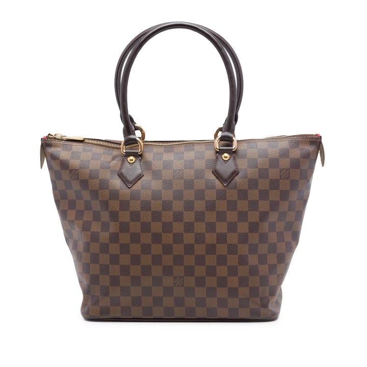 Louis Vuitton Cabas Saleya Damier Ébène MM Marron – vue principale – GABY PARIS