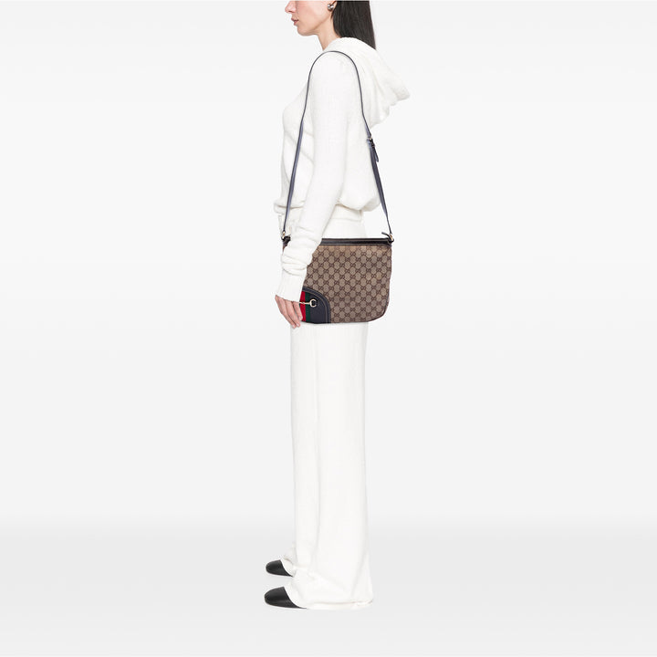 GG Horsebit Web Sac Beige