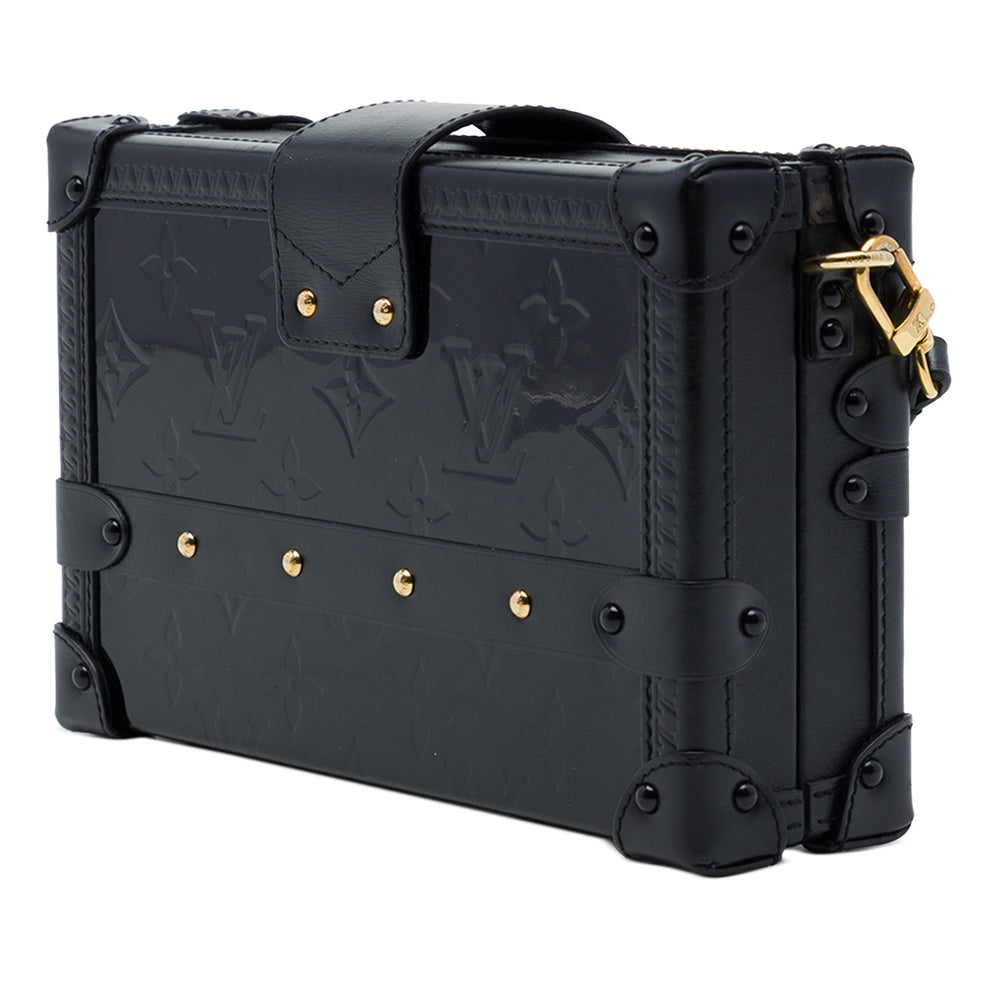 Louis Vuitton Sac bandoulière Malle Monogram Petite Cuir verni Noir – vue 2 – GABY PARIS