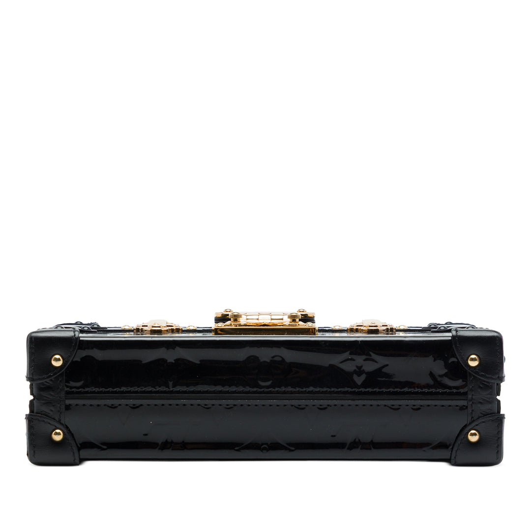 Louis Vuitton Sac bandoulière Malle Monogram Petite Cuir verni Noir – vue 3 – GABY PARIS