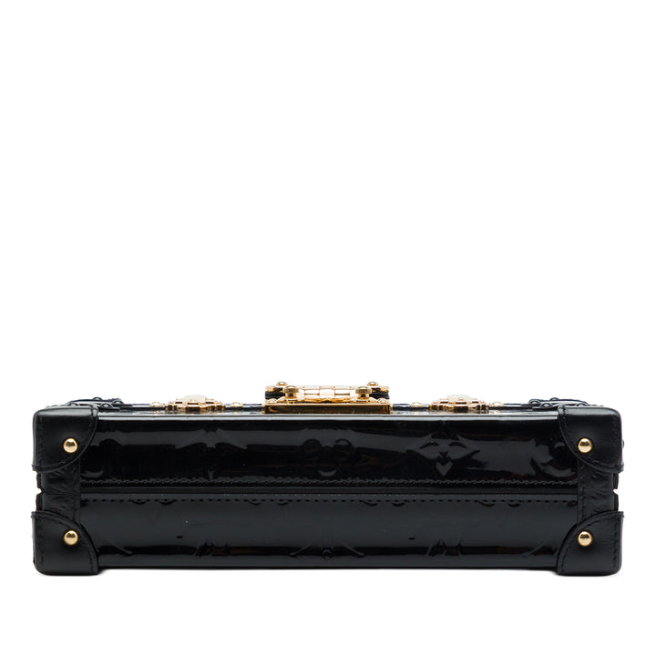 Louis Vuitton Sac bandoulière Malle Monogram Petite Cuir verni Noir – vue 3 – GABY PARIS
