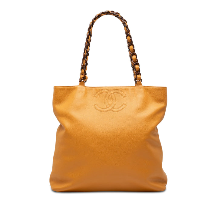 Chanel CC Caviar Tortoise Cabas chaîne