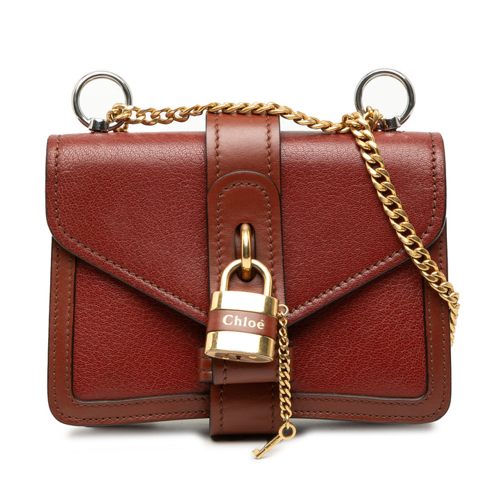 Chloé Mini Cuir Aby Lock Chain à rabat