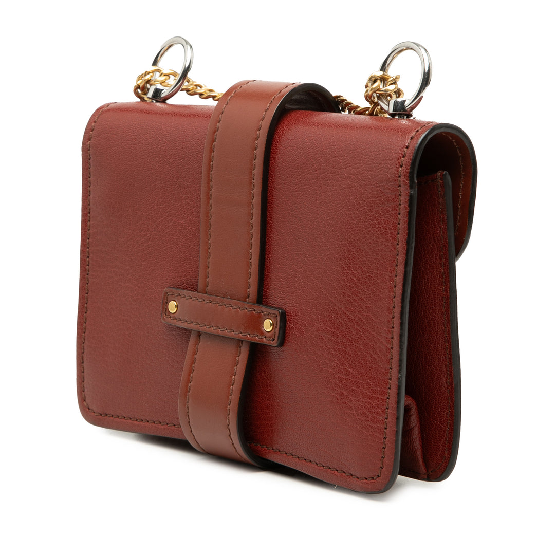 Chloé Mini Cuir Aby Lock Chain à rabat