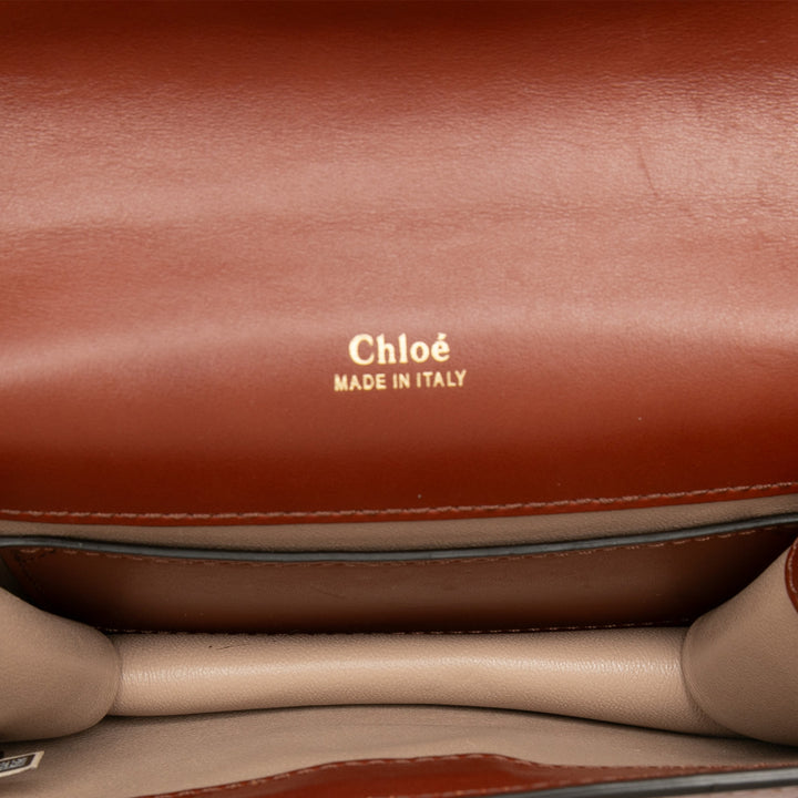 Chloé Mini Cuir Aby Lock Chain à rabat