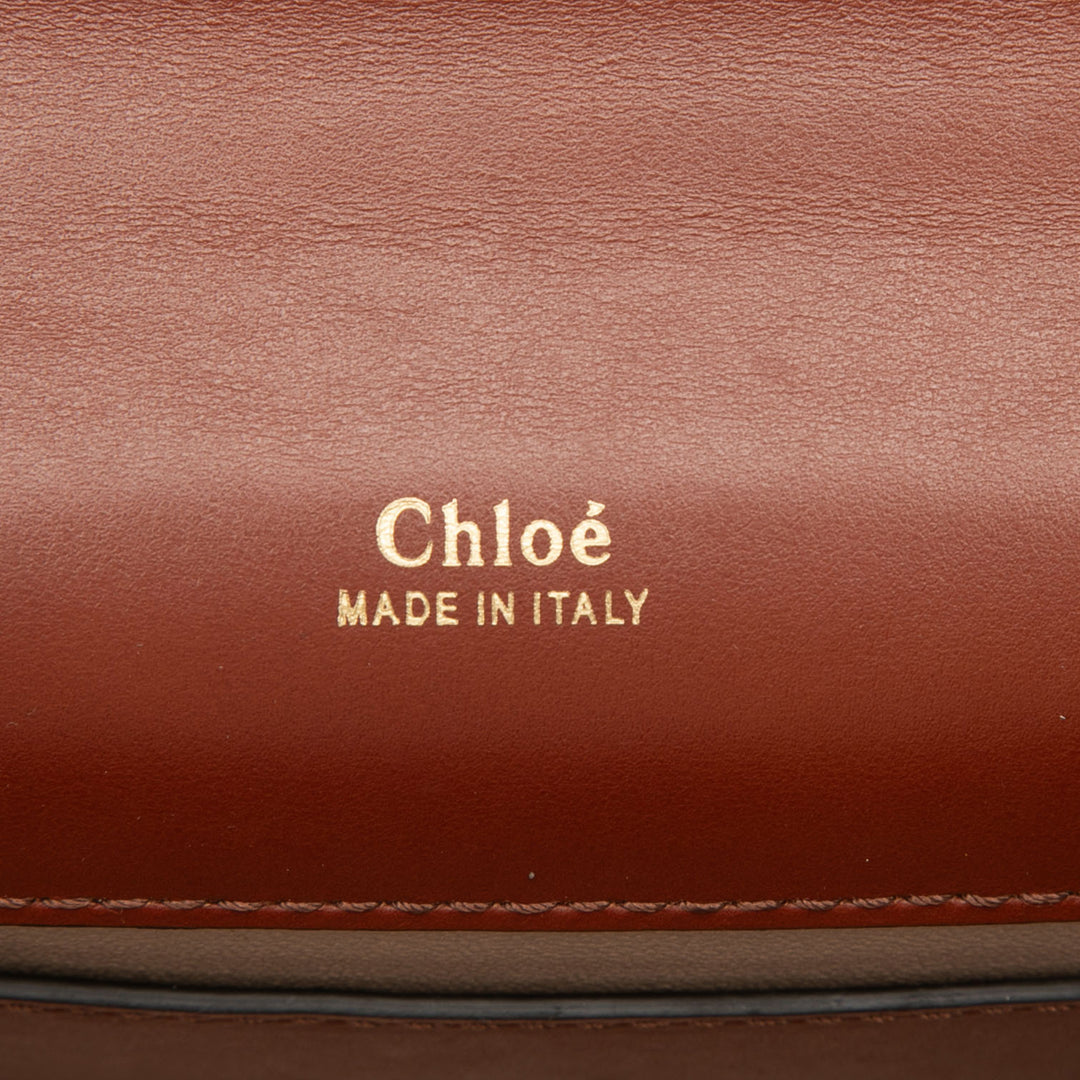 Chloé Mini Cuir Aby Lock Chain à rabat
