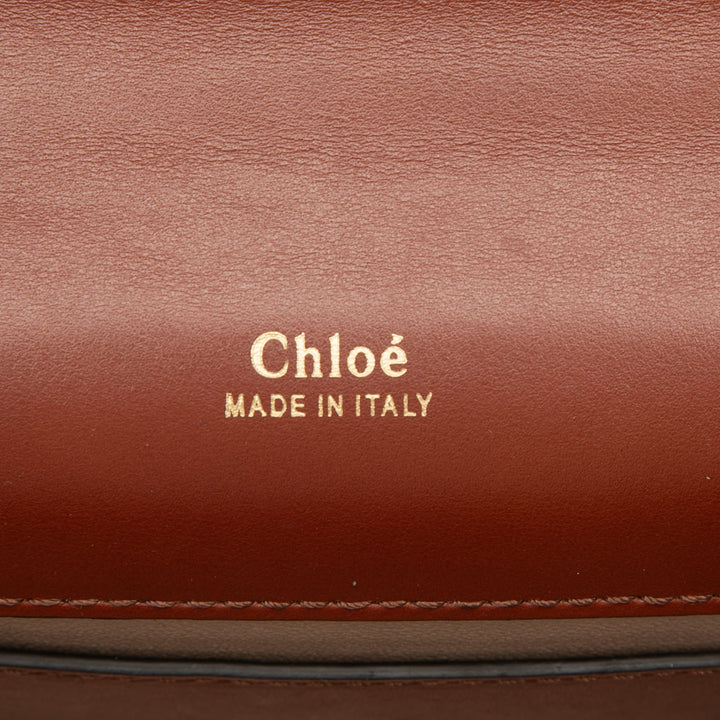 Chloé Mini Cuir Aby Lock Chain à rabat