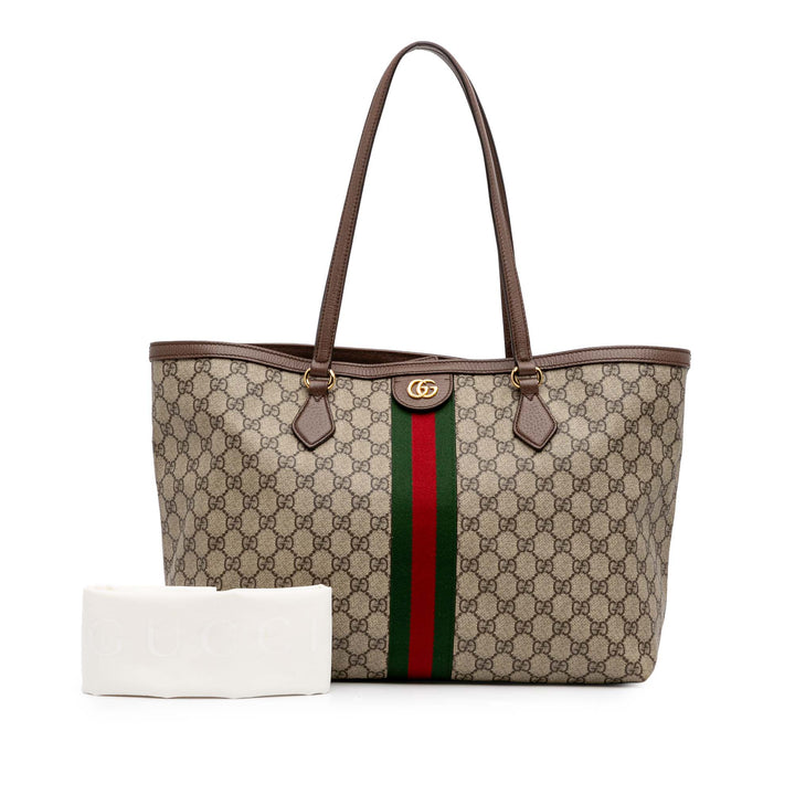 Medium GG Supreme Ophidia Tote Brown - Gaby Paris