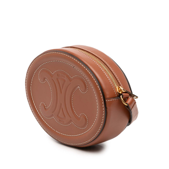 Celine Small Cuir de veau Cuir Triomphe Oval Sac porté croisé