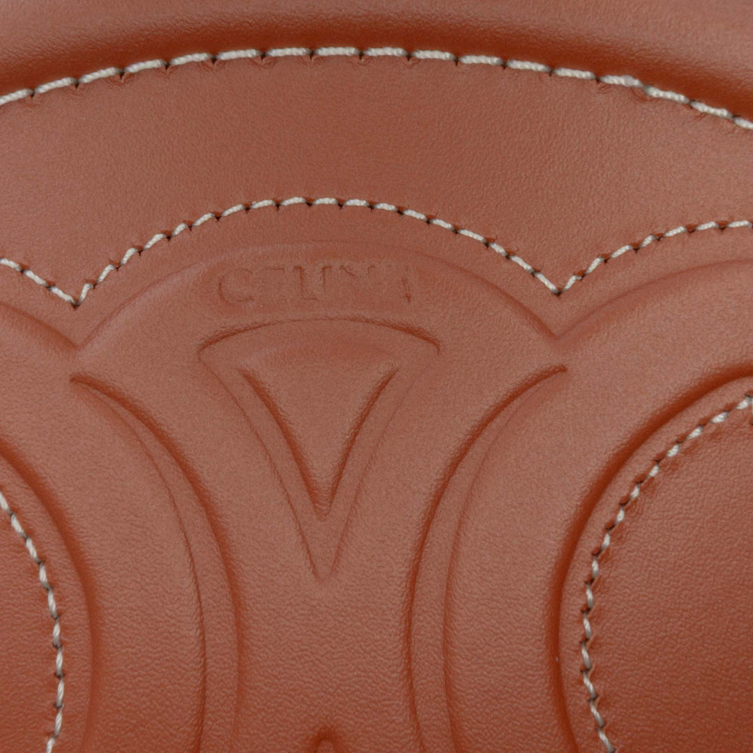 Celine Small Cuir de veau Cuir Triomphe Oval Sac porté croisé