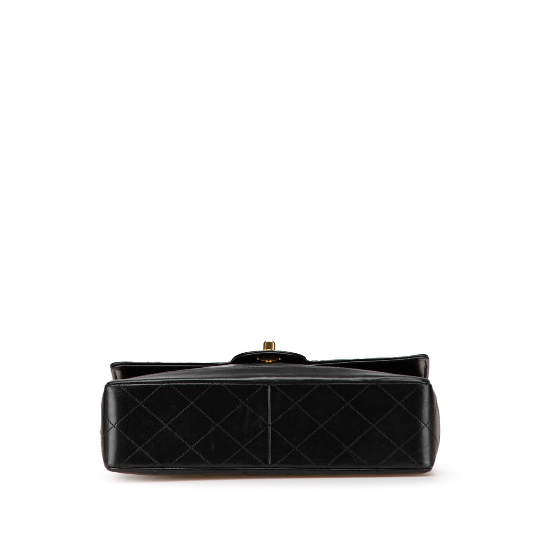 Medium CC Quilted Lambskin Single Flap Black - Gaby Paris
