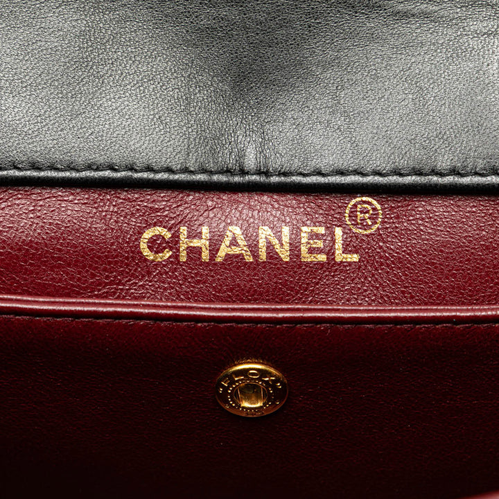 Medium CC Quilted Lambskin Single Flap Black - Gaby Paris