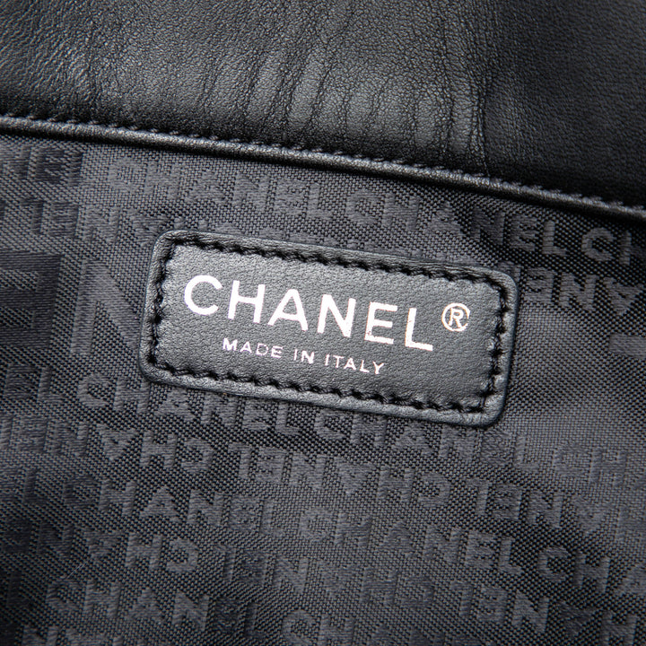 Chanel CC Choco Bar Cuir d’agneau Camellia No 5 Cabas