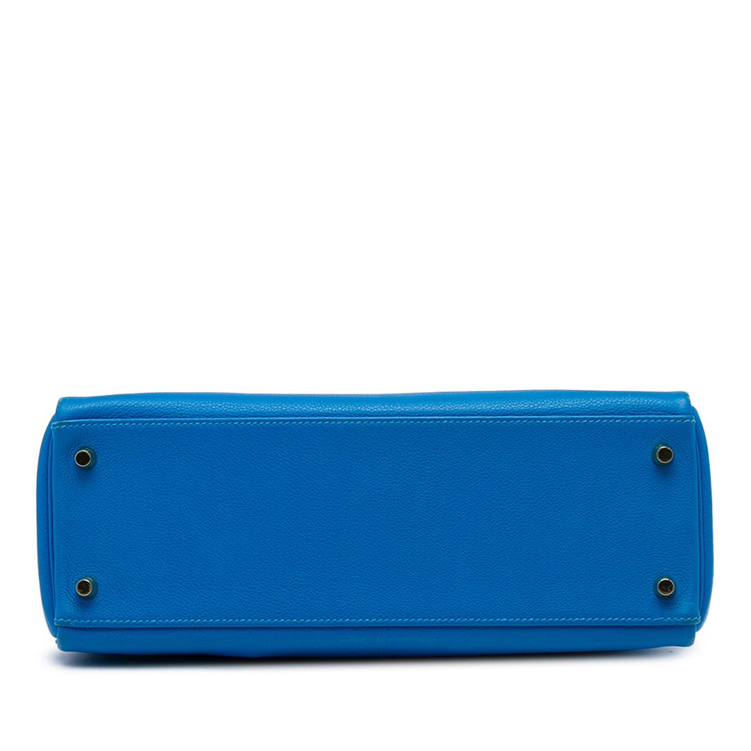 Hermès Kelly II Retourne 32 Epsom Bleu