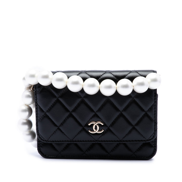 Chanel CC Matelassé Perles Wallet on Chain Maxi Cuir de veau