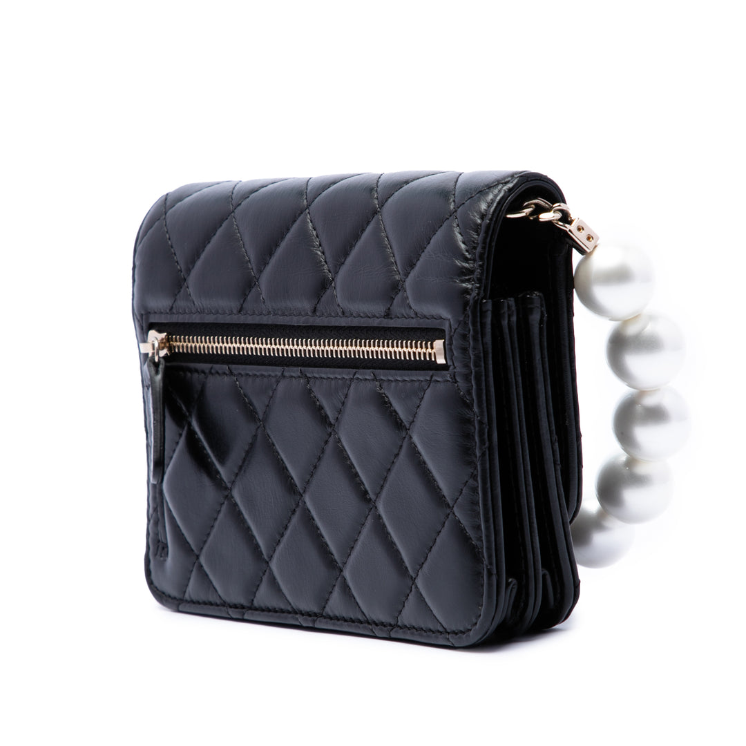 Chanel CC Matelassé Perles Wallet on Chain Maxi Cuir de veau