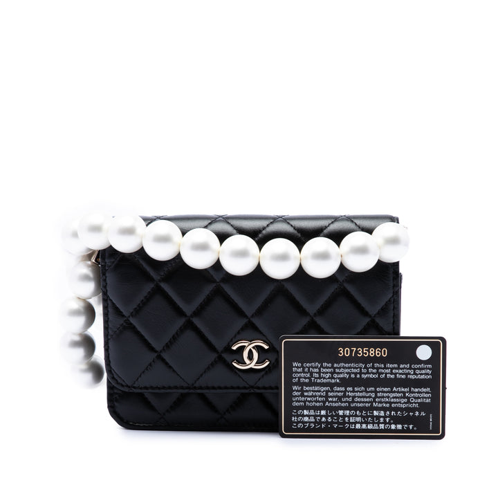 Chanel CC Matelassé Perles Wallet on Chain Maxi Cuir de veau