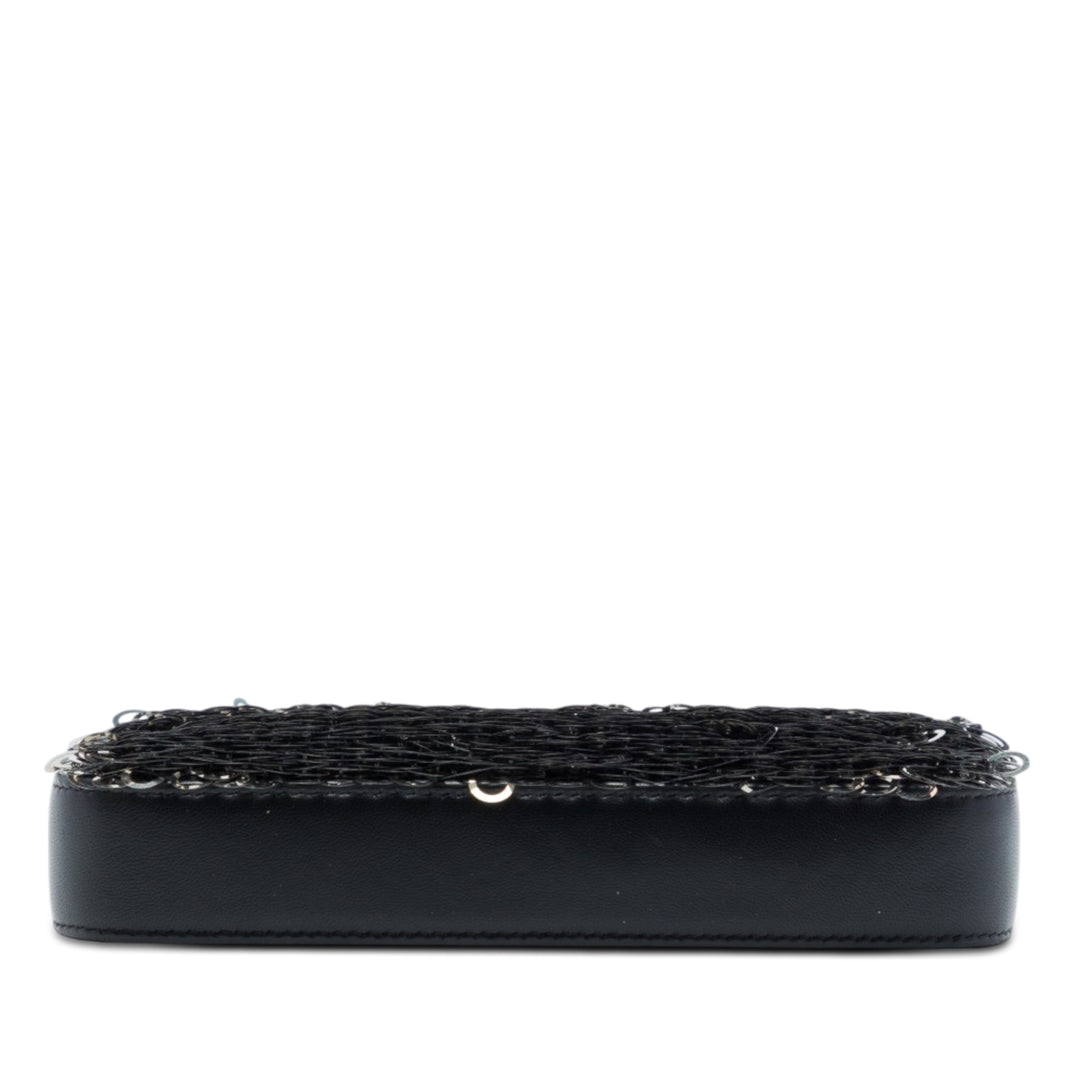 Chanel CC Cuir de veau et Sequins Double Zip Wallet on Chain
