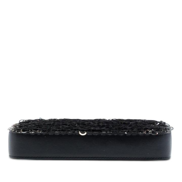Chanel CC Cuir de veau et Sequins Double Zip Wallet on Chain