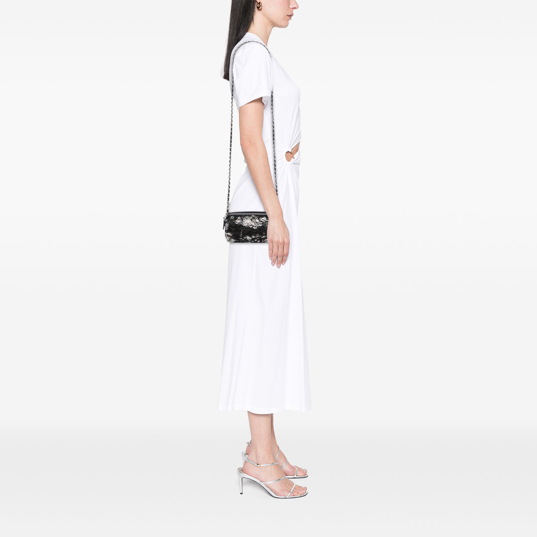 Chanel CC Cuir de veau et Sequins Double Zip Wallet on Chain
