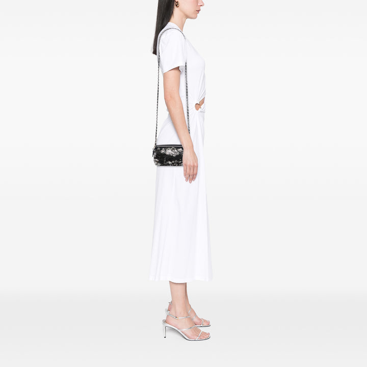 Chanel CC Cuir de veau et Sequins Double Zip Wallet on Chain