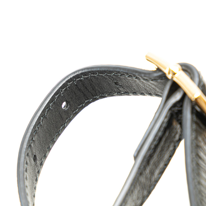 Medium Ophidia Suede Satchel Black - Gaby Paris