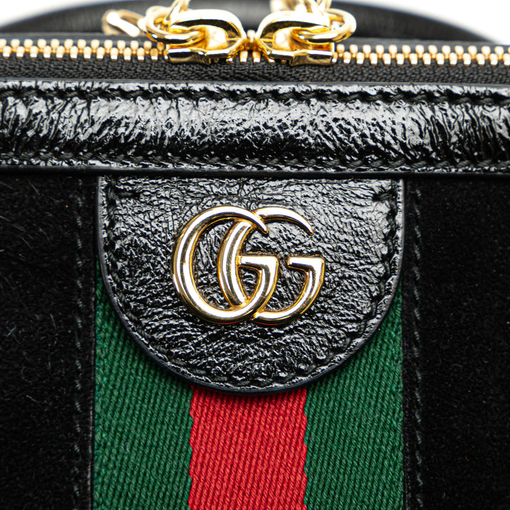 Medium Ophidia Suede Satchel Black - Gaby Paris