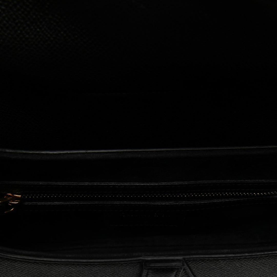 Dior grainé Saddle Sac Cuir de veau grainé Noir – vue 4 – GABY PARIS