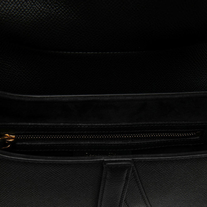 Dior grainé Saddle Sac Cuir de veau grainé Noir – vue 5 – GABY PARIS