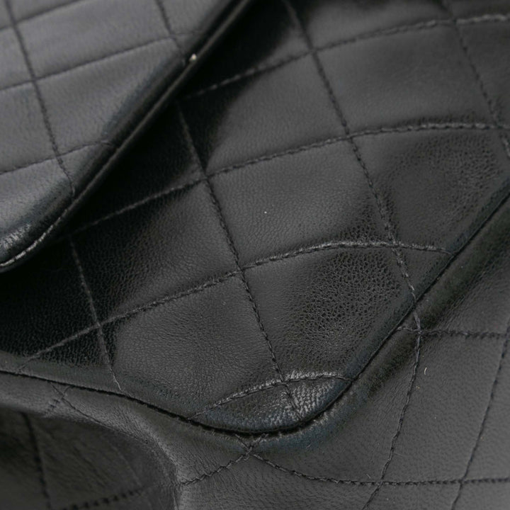 Chanel Medium Classic Cuir d’agneau Double rabat Noir