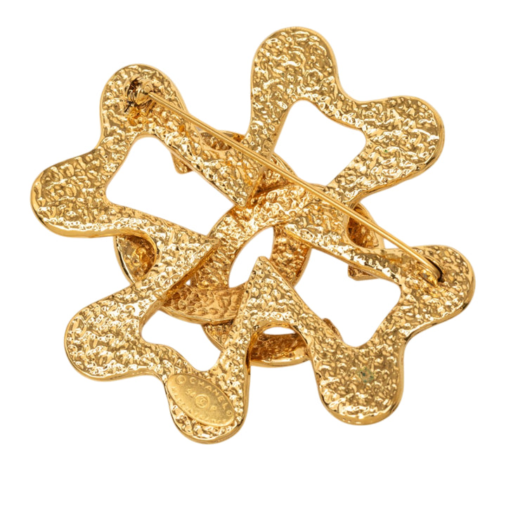 CC plaqué Clover Broche Doré