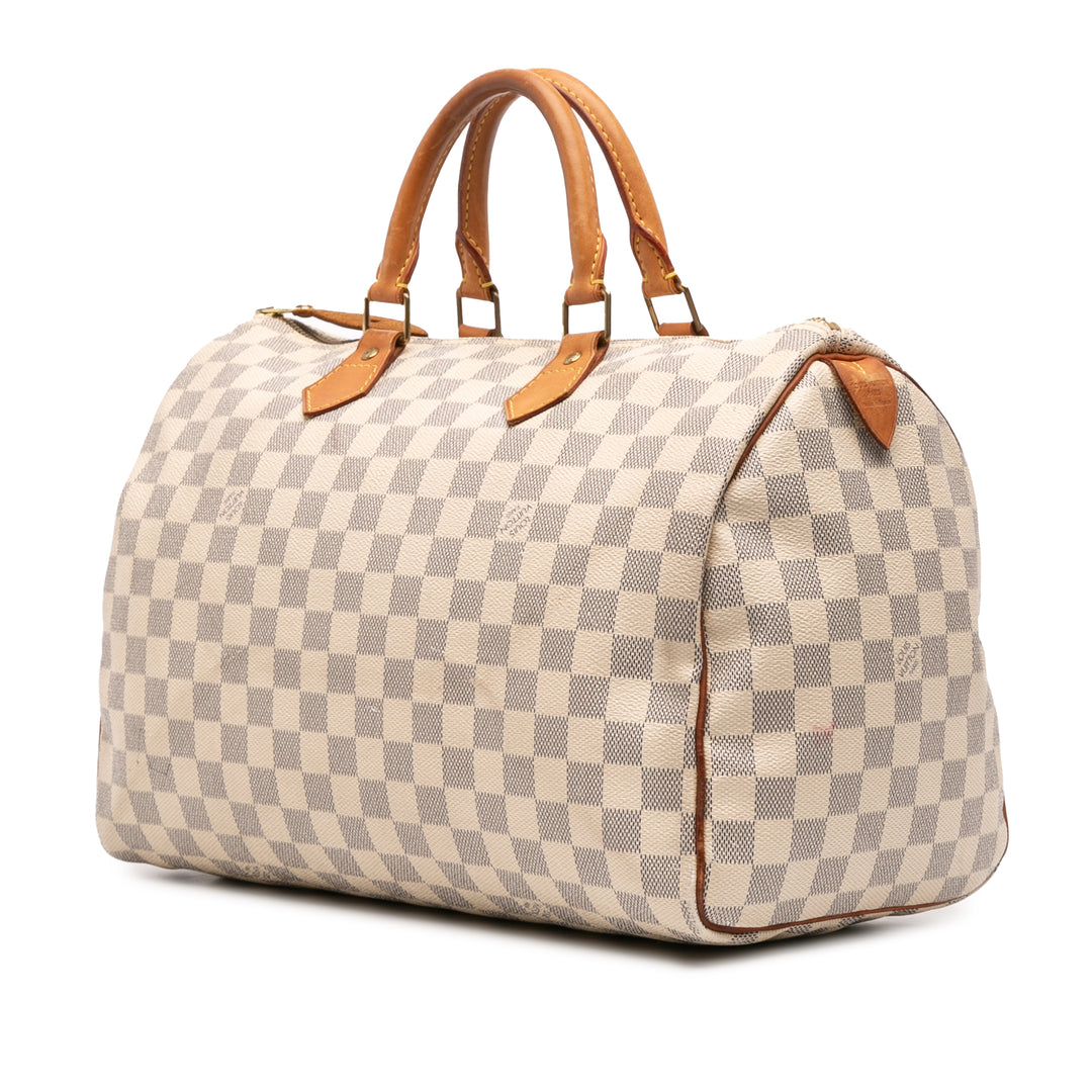 Louis Vuitton Damier Azur Speedy 35 Blanc