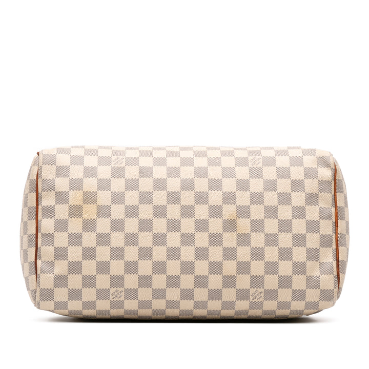 Louis Vuitton Damier Azur Speedy 35 Blanc