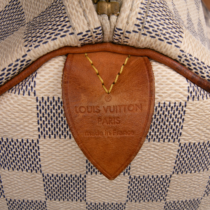 Louis Vuitton Damier Azur Speedy 35 Blanc