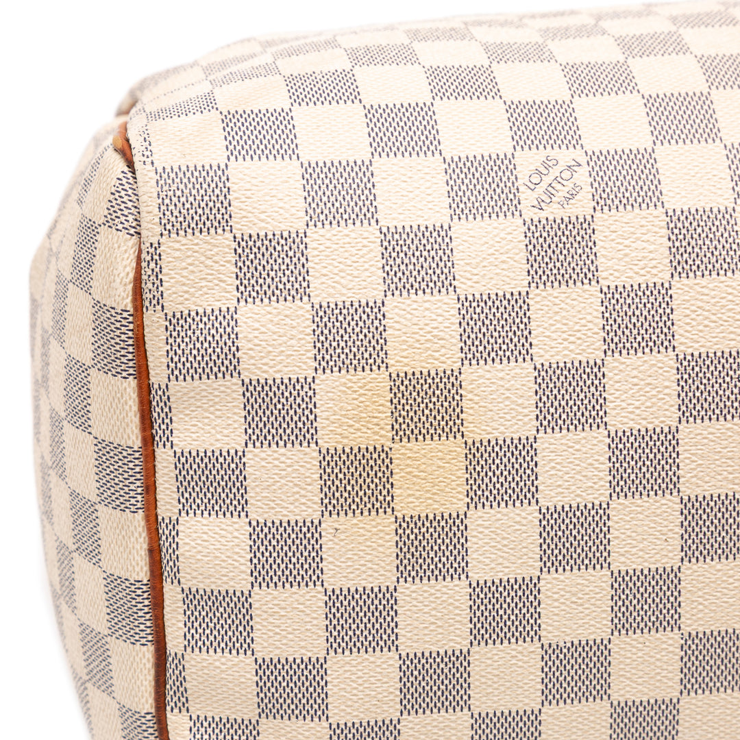 Louis Vuitton Damier Azur Speedy 35 Blanc