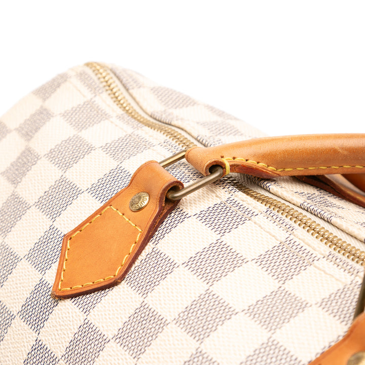 Louis Vuitton Damier Azur Speedy 35 Blanc