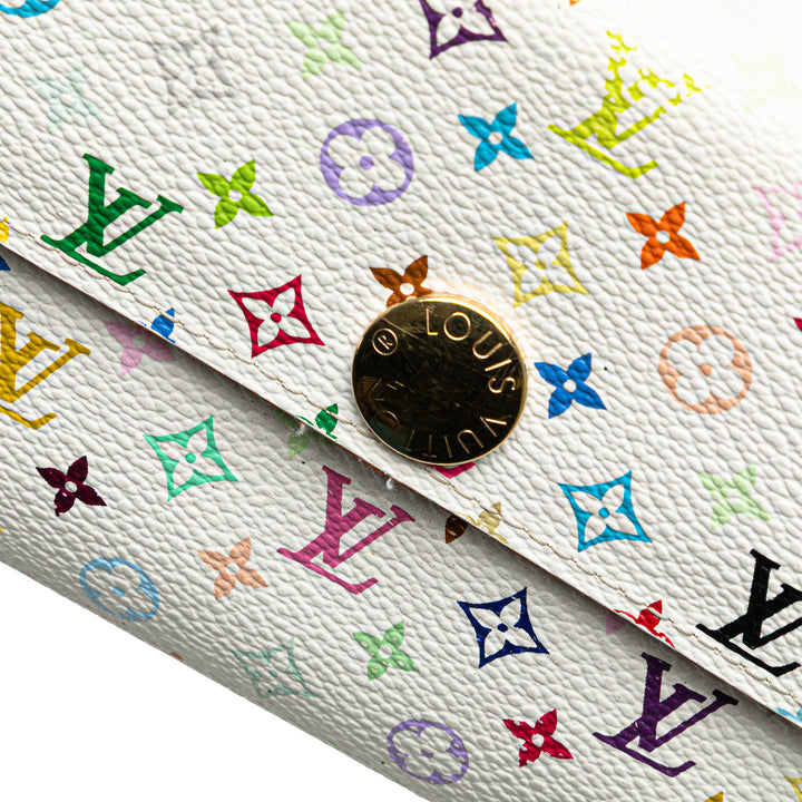 Monogram Multicolore Sarah Long Wallet White - Gaby Paris