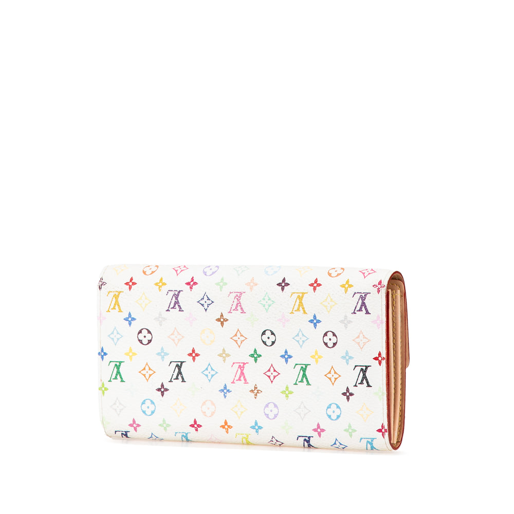 Monogram Multicolore Sarah Long Wallet White - Gaby Paris