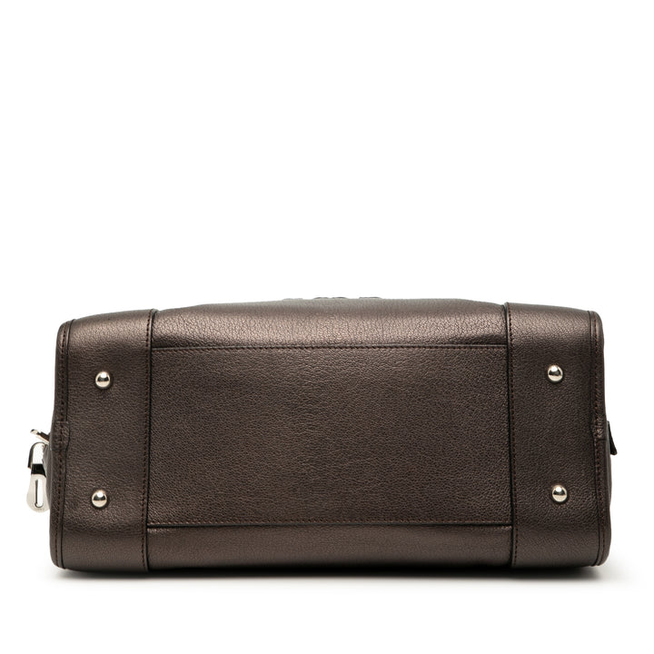 LOEWE Métallisé Goatskin Amazona 28 Marron