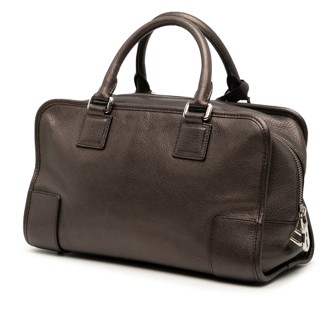 LOEWE Métallisé Goatskin Amazona 28 Marron
