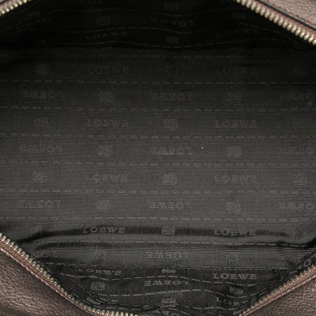 LOEWE Métallisé Goatskin Amazona 28 Marron