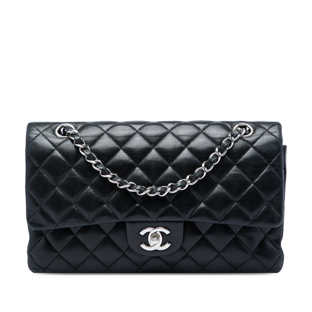 Chanel Classic Double rabat Moyen Cuir d'agneau Noir – vue principale – GABY PARIS