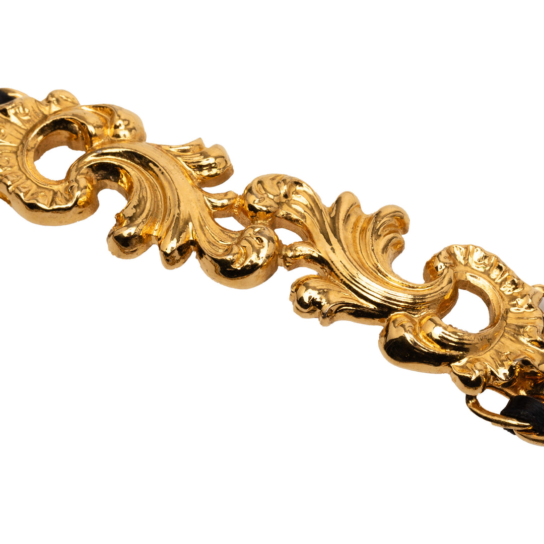 Chanel Cuir Woven plaqué Chain Link Belt