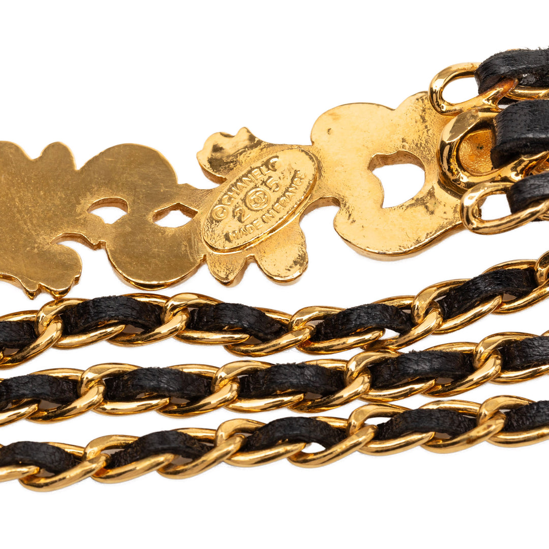 Chanel Cuir Woven plaqué Chain Link Belt