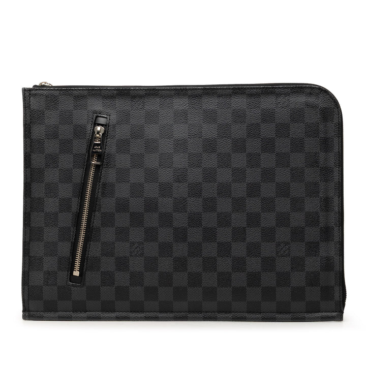 Poche Documents Portfolio Damier Graphite Noir