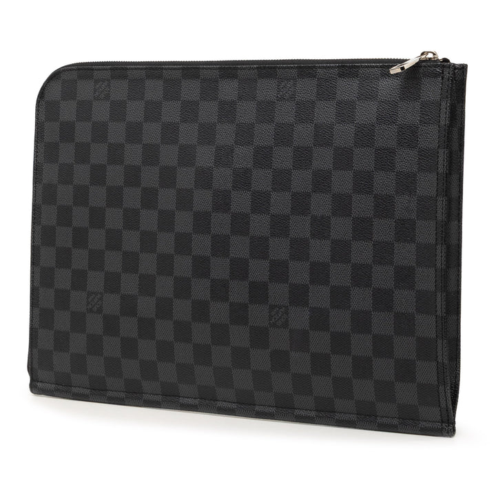 Poche Documents Portfolio Damier Graphite Noir