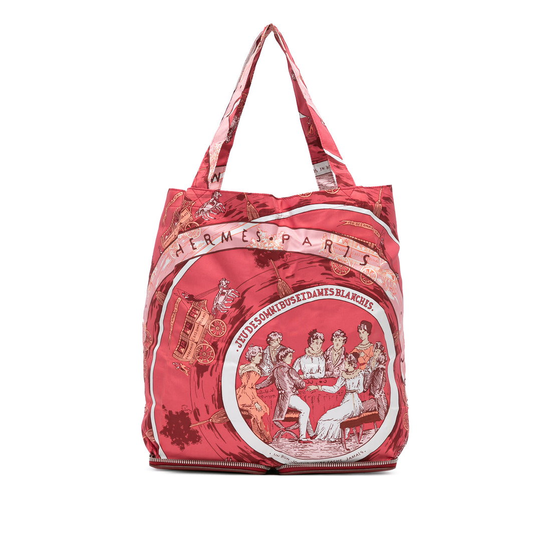 Jeu des Omnibus et Dames Blanches Silky Pop Tote Red - Gaby Paris