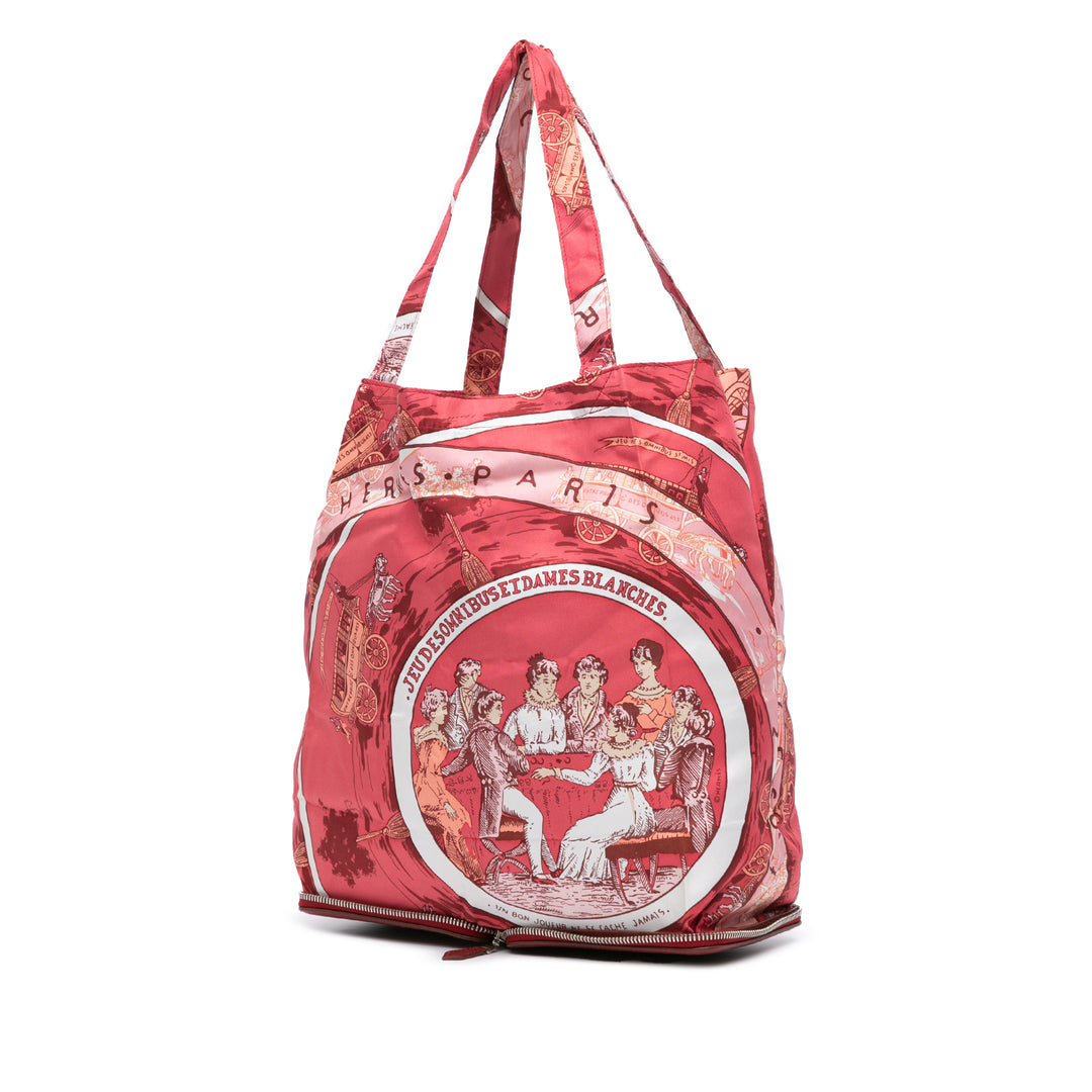 Jeu des Omnibus et Dames Blanches Silky Pop Tote Red - Gaby Paris