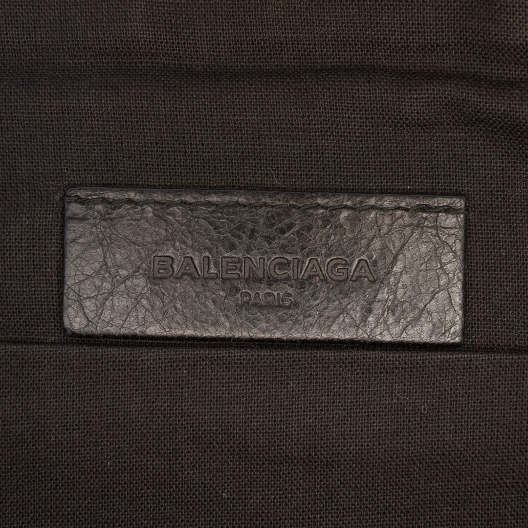 Balenciaga Cuir d’agneau Motocross Giant 12 Zip Around Flat Pochette Noir